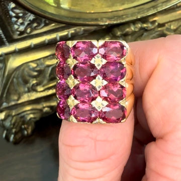 14k 10.13 CTW Garnet Ring-Includes GIA Appraisal
