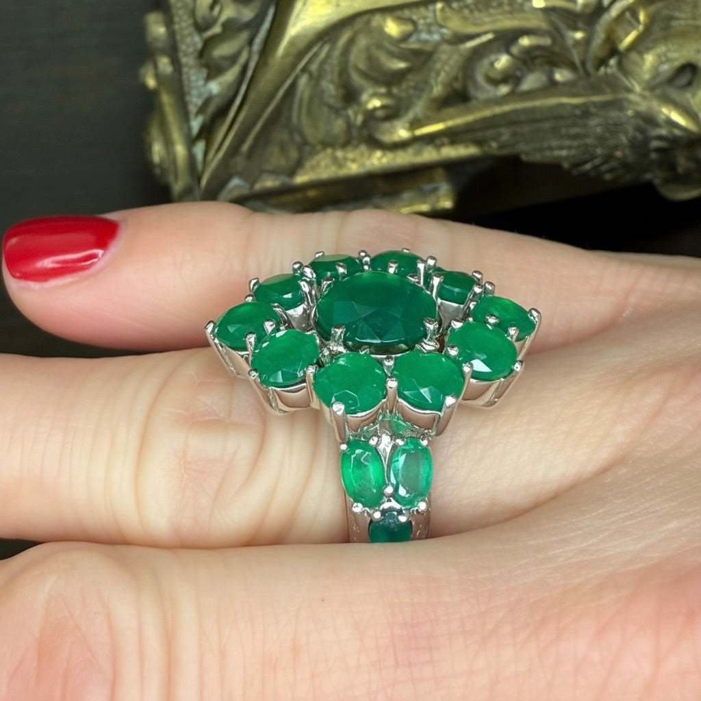 14k 9.048 CTW Emerald Cocktail or Engagement Ring-Includes GIA Appraisal