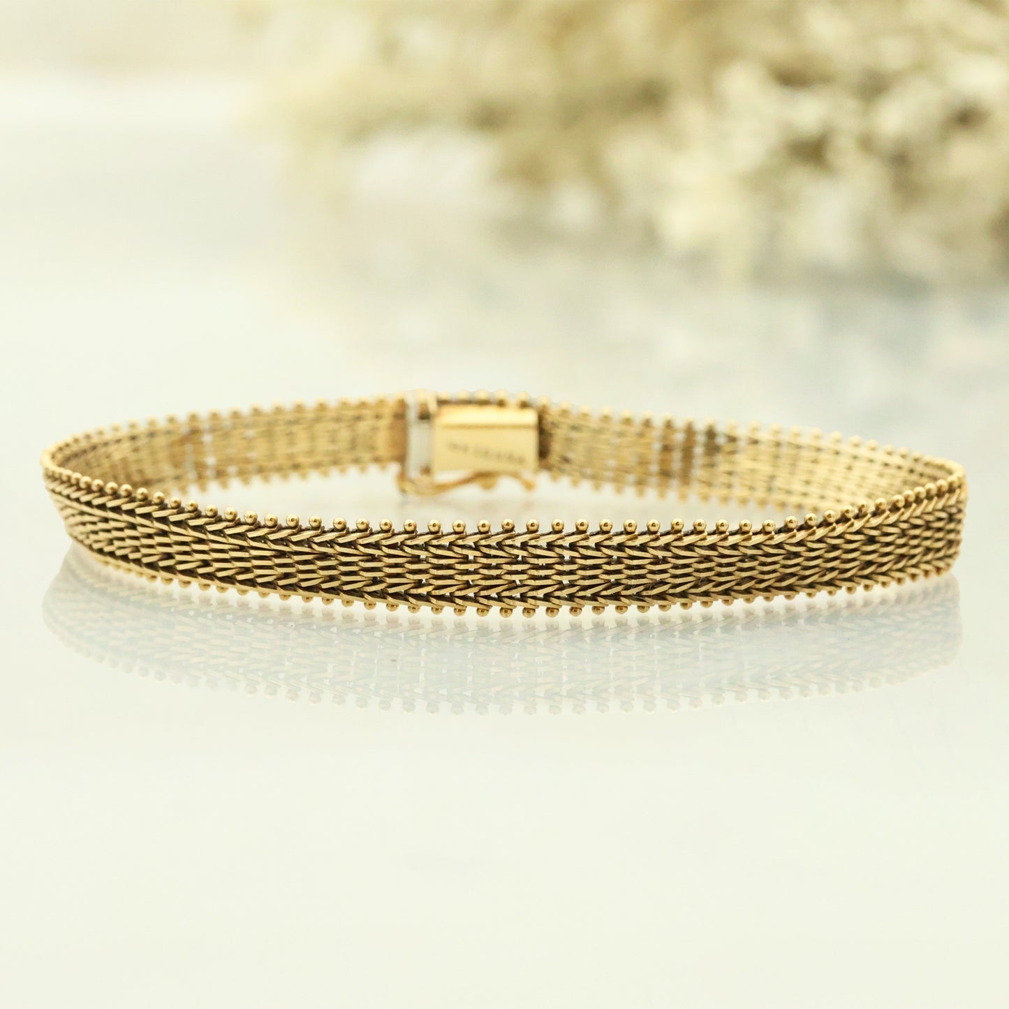 14K Gold Mesh Bracelet
