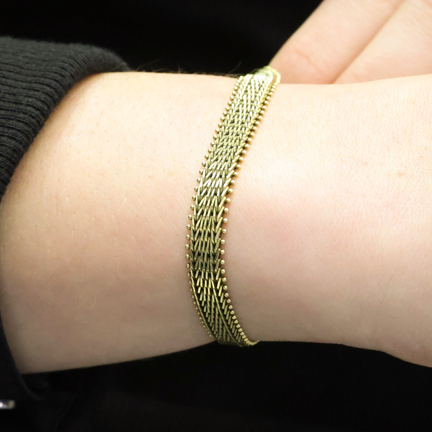 14K Gold Mesh Bracelet