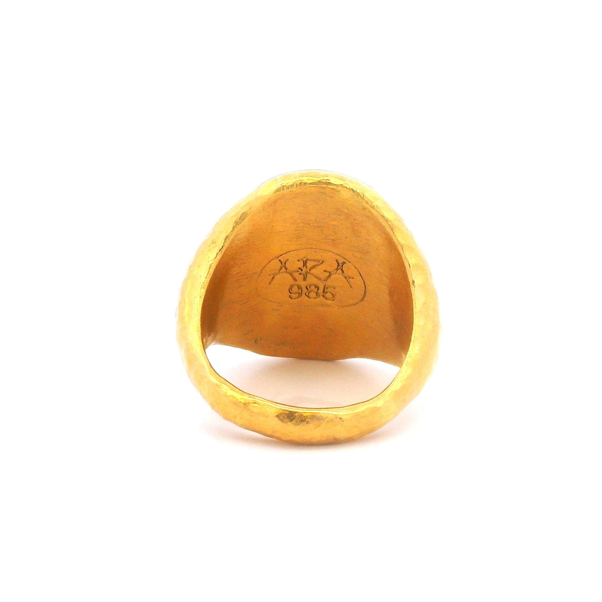 24k Coral and Diamond Ring-Handmade and Includes GIA Appraisal Upon Purchase