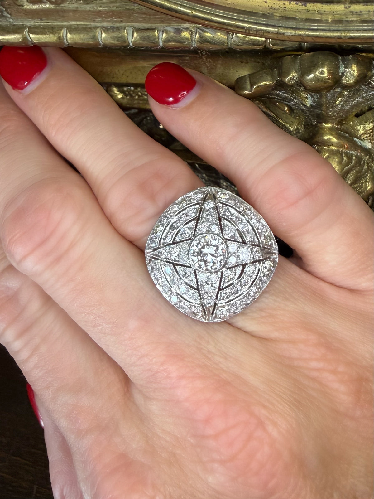 Platinum 2.30 CTW Diamond Engagement or Cocktail Ring
