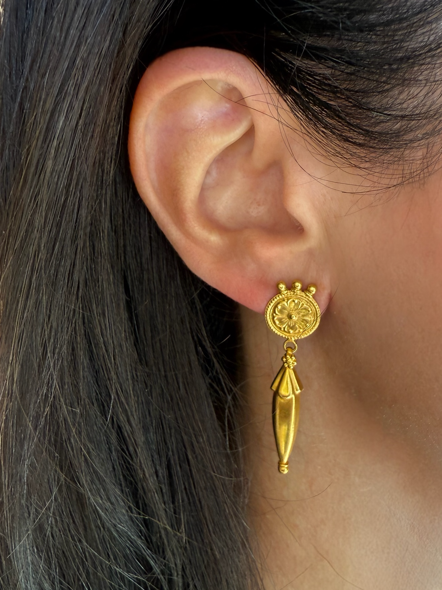 Antique 22k Yellow Gold Earrings