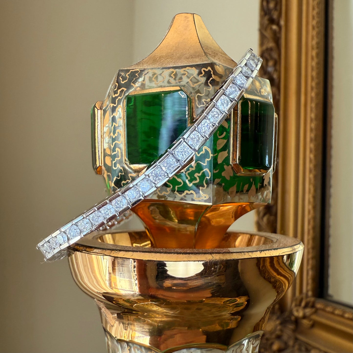 4.96 CT Diamond Tennis Bracelet 14k White Gold, Includes GIA Appraisal Report