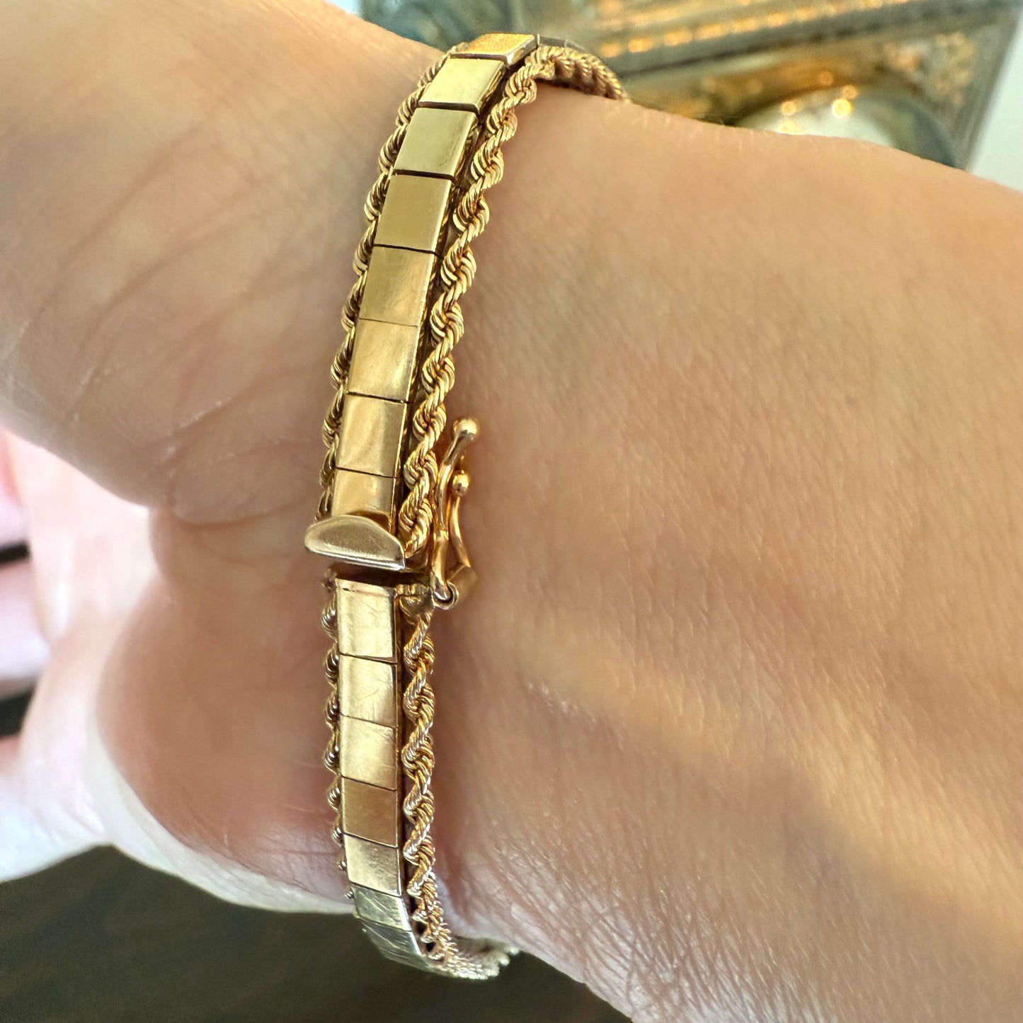 14K Gold Diamond Line Bracelet