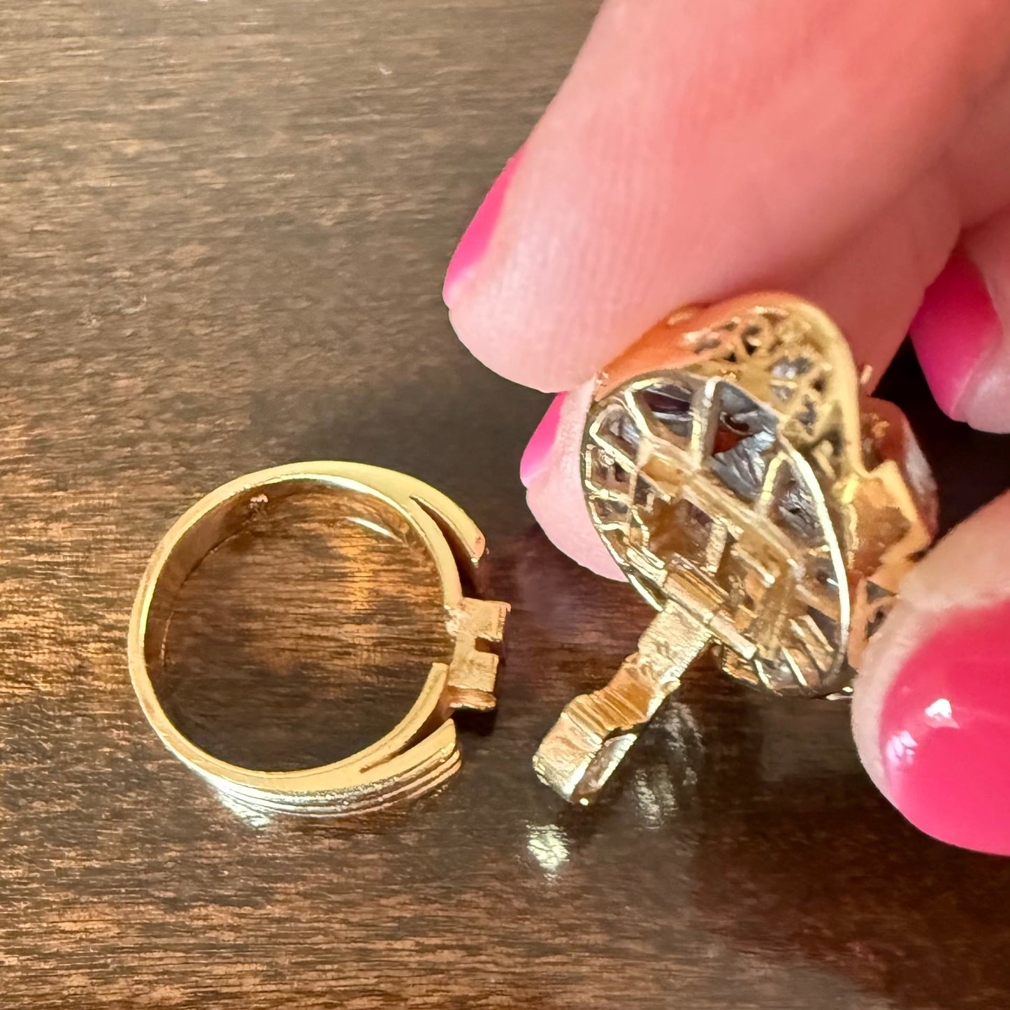 18k Sapphire and Diamond Cocktail Ring or Pendant:Appraisal Included