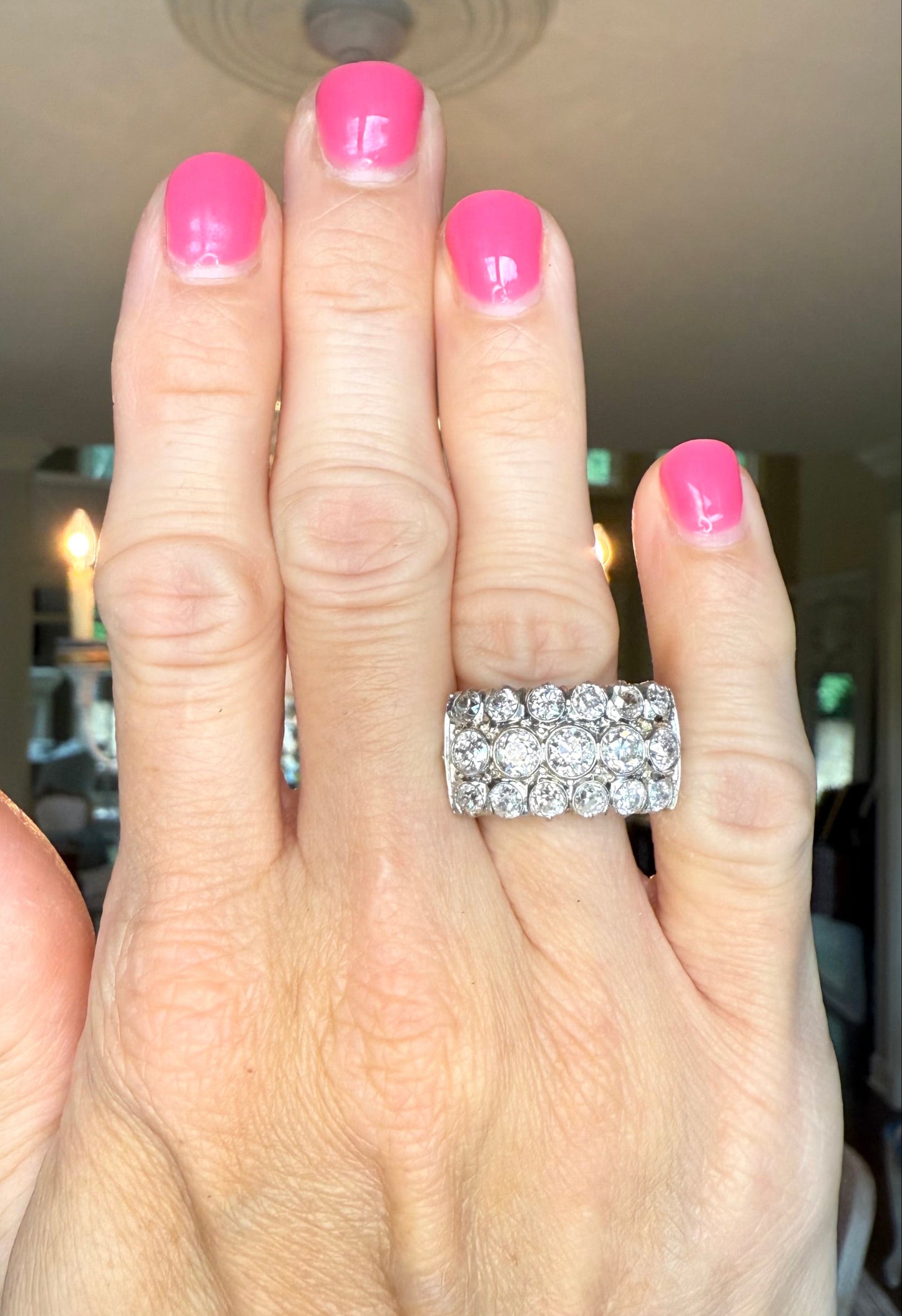 Antique 3.65 CTW Platinum Diamond Ring: GIA Appraisal Included