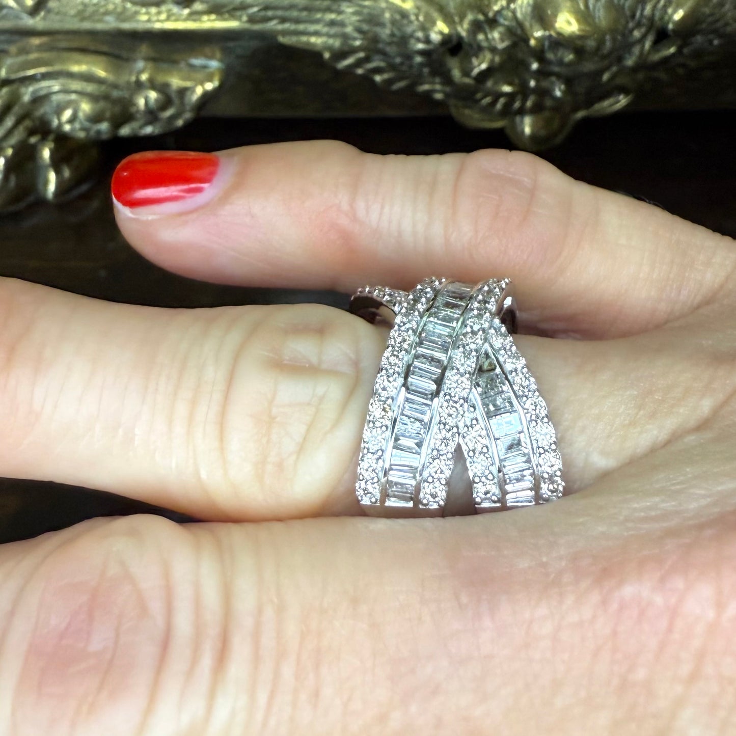 10k 2.00 CTW Diamond Crossover Band