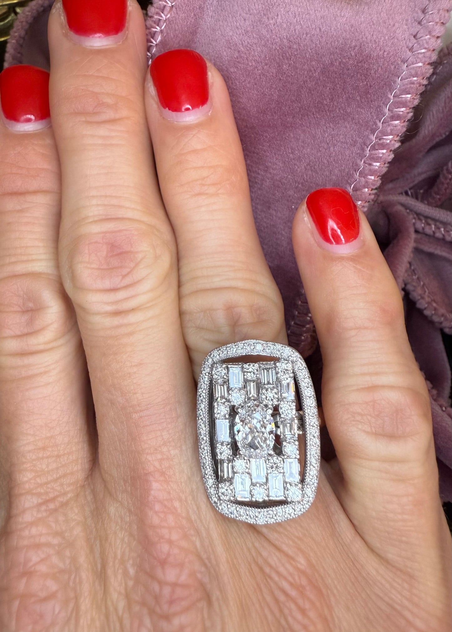 Platinum 3.15 CTW Diamond Ring