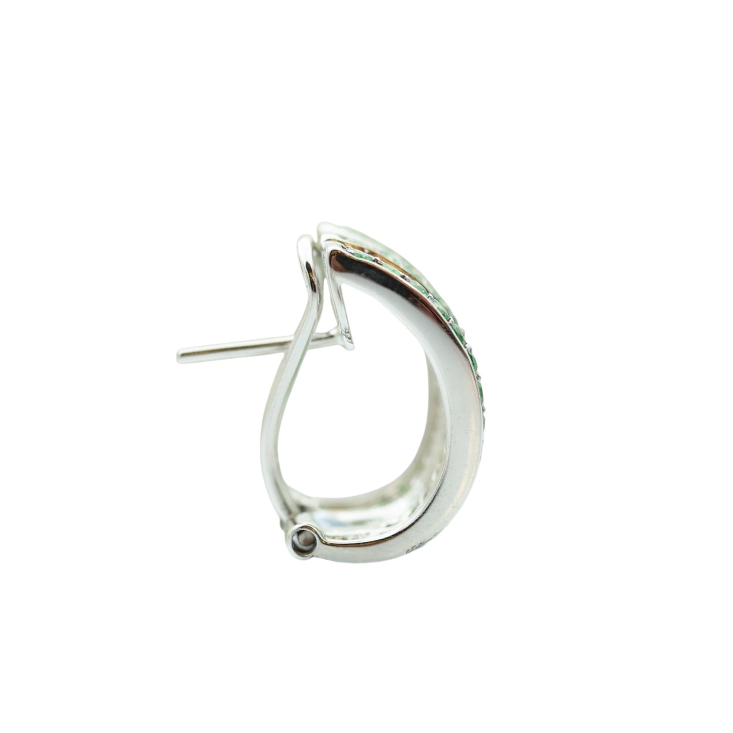 18K White Gold Tsavorite Garnet and Diamond Earrings-Includes GIA Appraisal