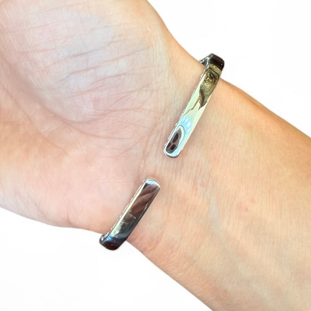 18K White Gold 1 CTW Diamond Bangle