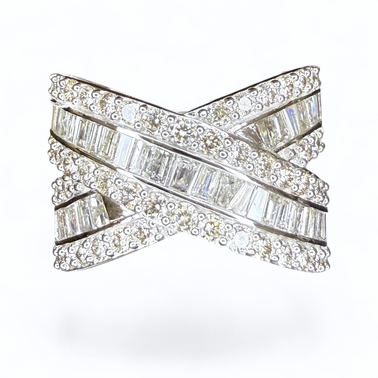 10k 2.00 CTW Diamond Crossover Band