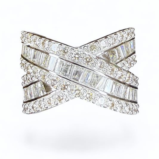 10k 2.00 CTW Diamond Crossover Band