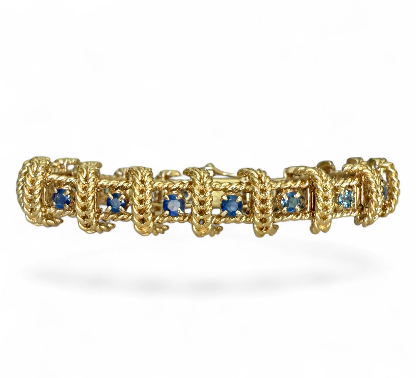 Estate 14k Sapphire Bracelet-Includes GIA Appraisal