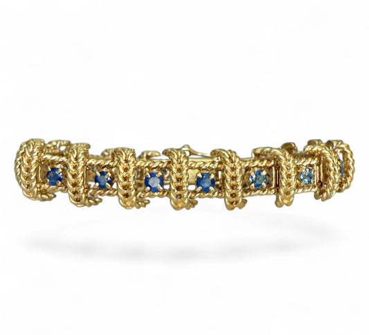 Estate 14k Sapphire Bracelet-Includes GIA Appraisal