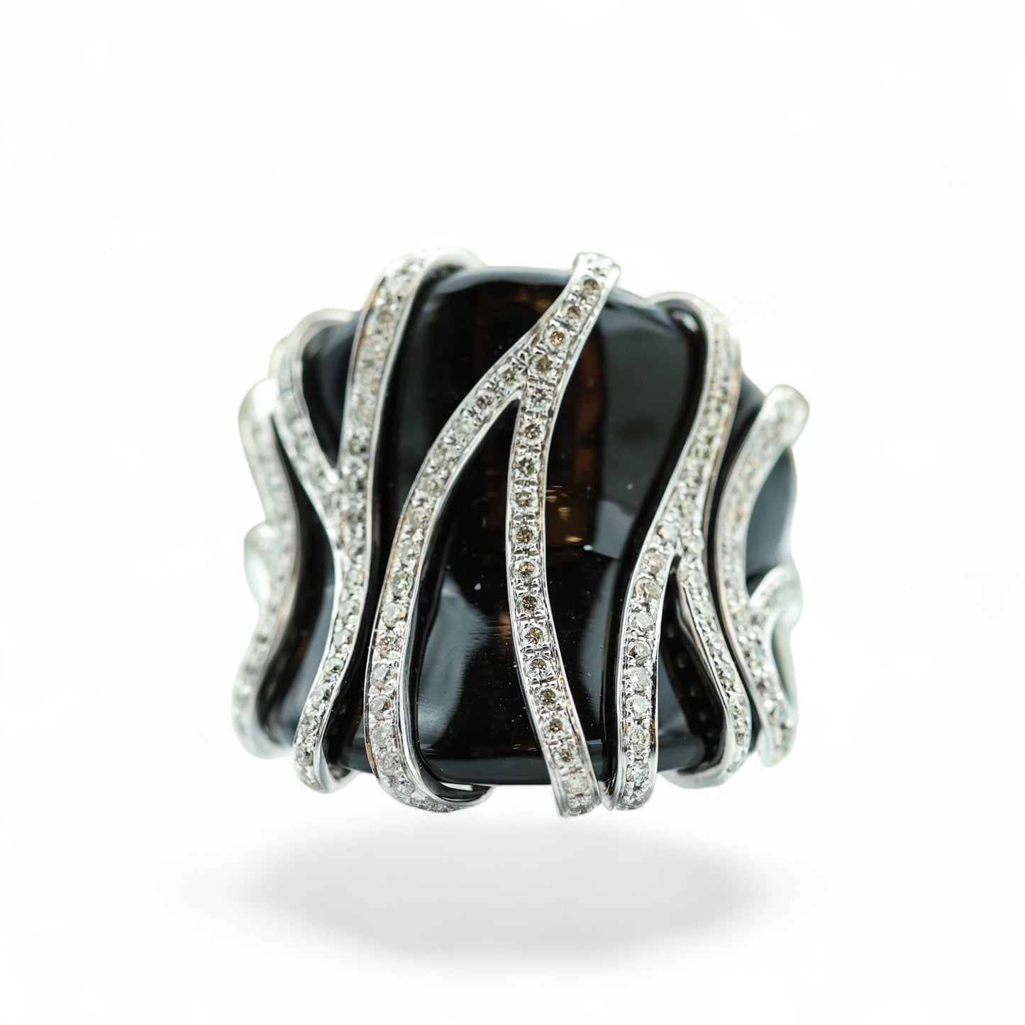 18K Zebra Onyx and Diamond Ring-Includes GIA Appraisal Upon Purchase