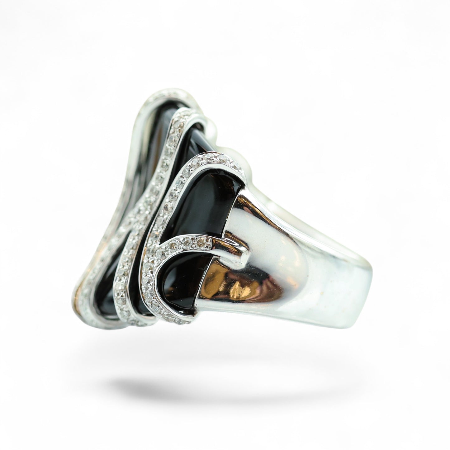 18K Zebra Onyx and Diamond Ring-Includes GIA Appraisal Upon Purchase