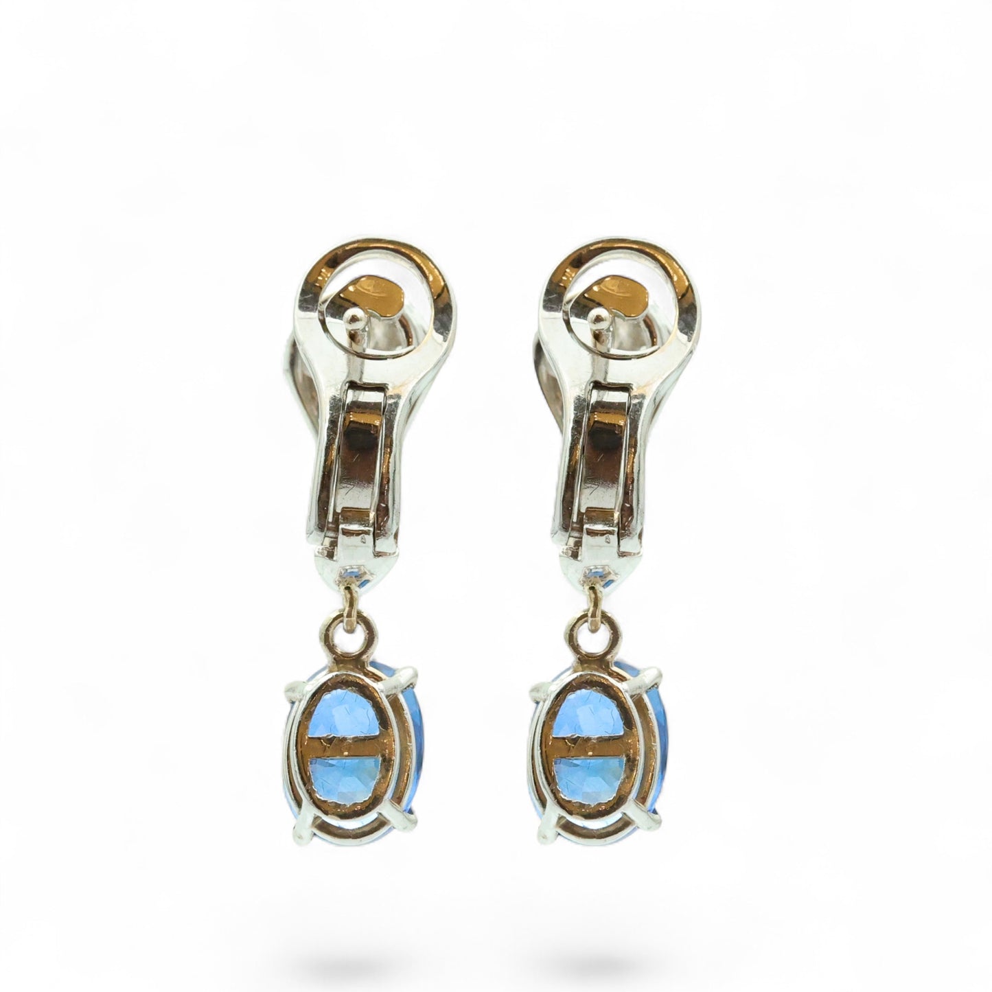 Antique Sapphire and Diamond Earrings-GIA Appraisal Included