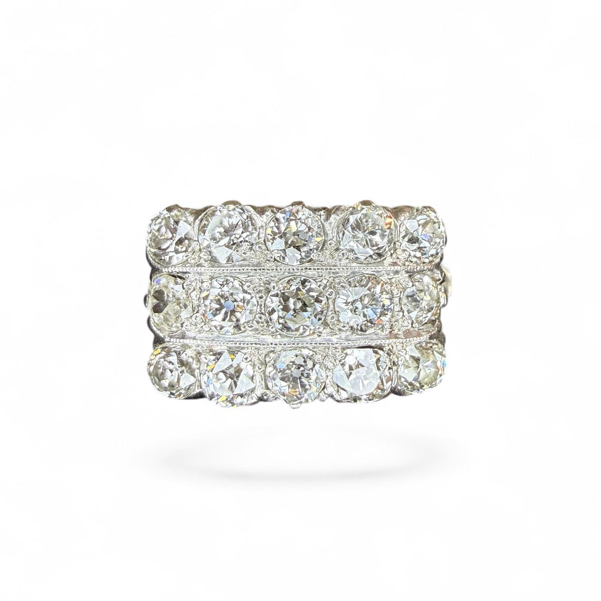 Antique Triple Row 1.80 CTW Diamond Ring