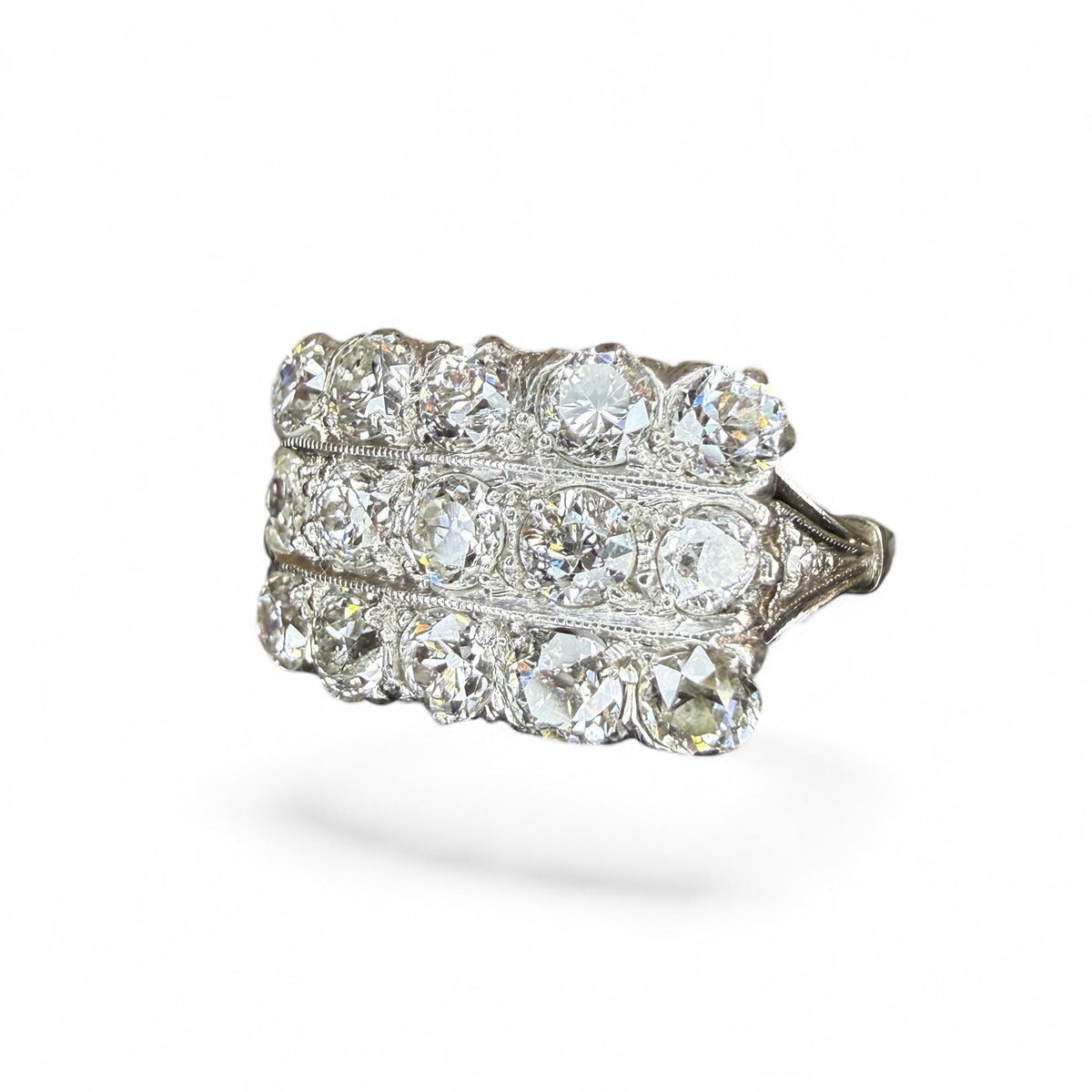 Antique Triple Row 1.80 CTW Diamond Ring