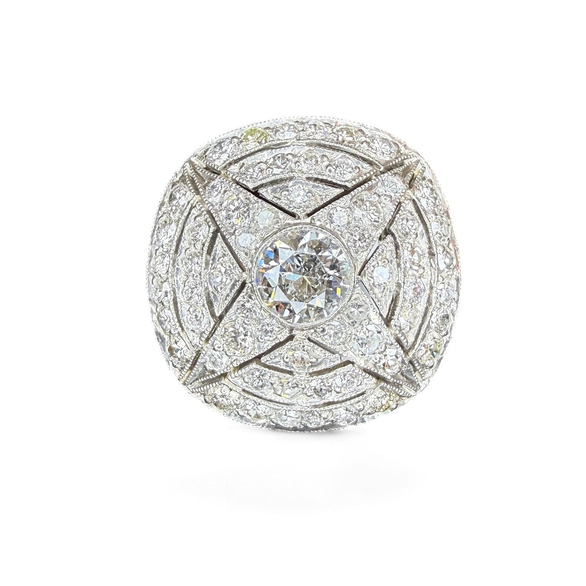 Platinum 2.30 CTW Diamond Engagement or Cocktail Ring