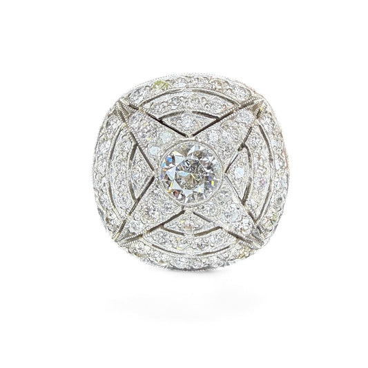 Platinum 2.30 CTW Diamond Engagement or Cocktail Ring
