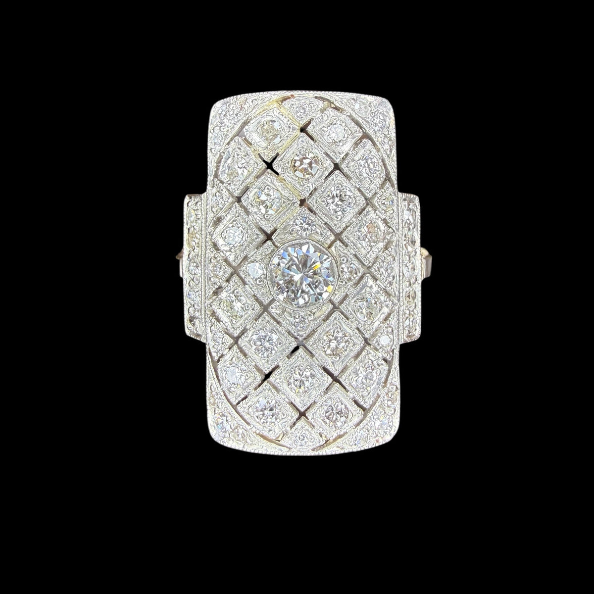 Platinum 1.47 CTW Diamond Dinner Ring