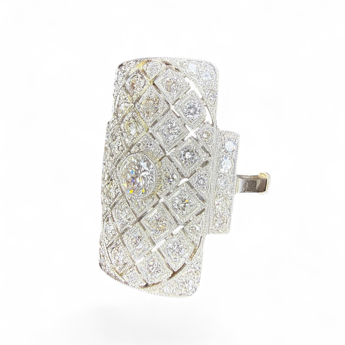 Platinum 1.47 CTW Diamond Dinner Ring
