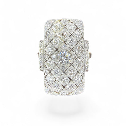 Platinum 1.47 CTW Diamond Dinner Ring