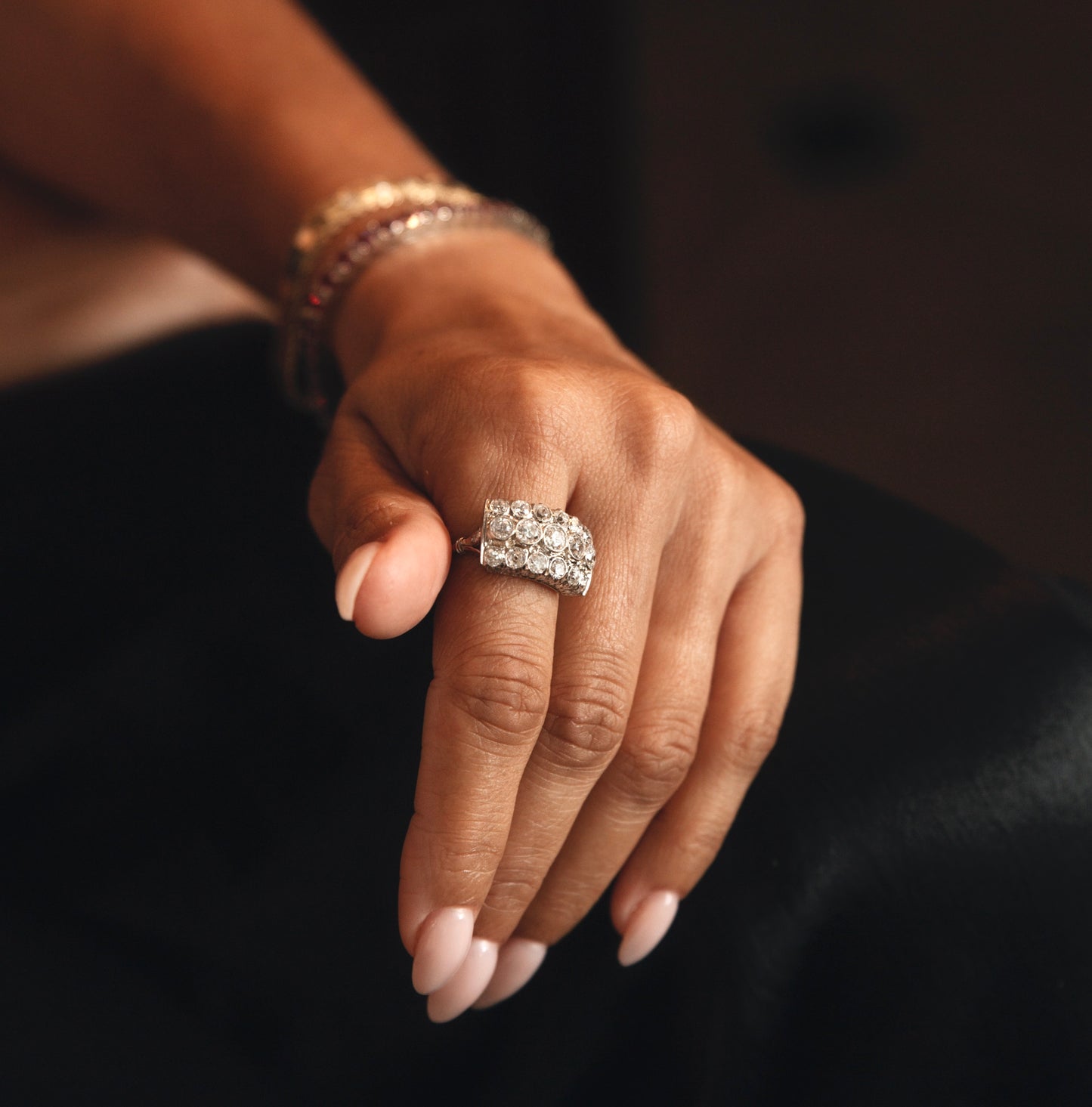 Antique 3.65 CTW Platinum Diamond Ring: GIA Appraisal Included